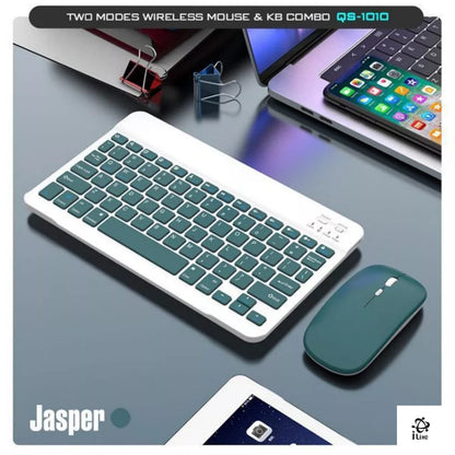 Rechargeable Bluetooth Keyboard and Mouse Combo Ultra Slim for all Bluetooth Enabled Mac/Tablet/iPad/PC/Laptop