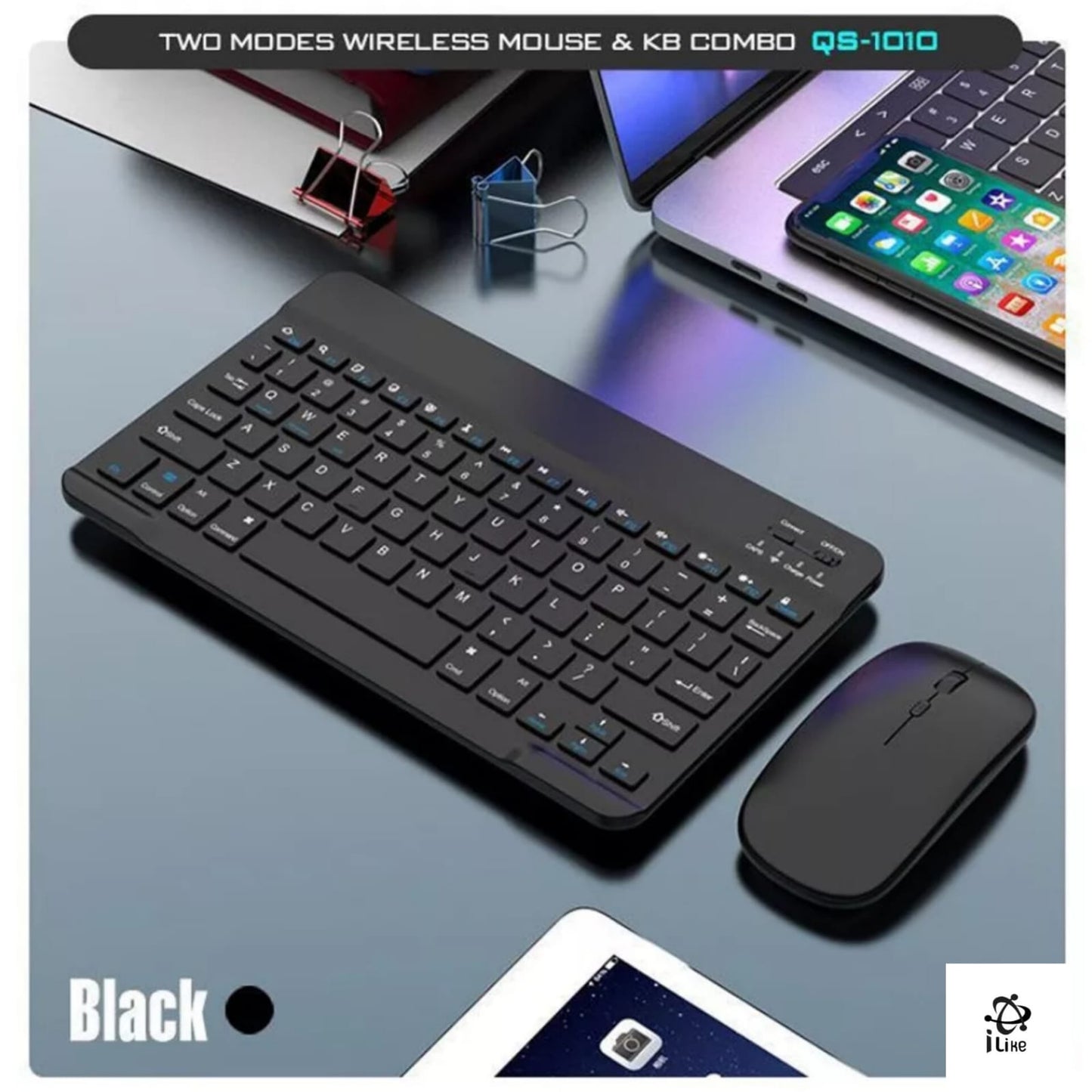 Rechargeable Bluetooth Keyboard and Mouse Combo Ultra Slim for all Bluetooth Enabled Mac/Tablet/iPad/PC/Laptop