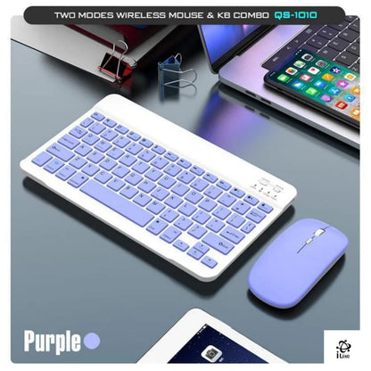 Rechargeable Bluetooth Keyboard and Mouse Combo Ultra Slim for all Bluetooth Enabled Mac/Tablet/iPad/PC/Laptop