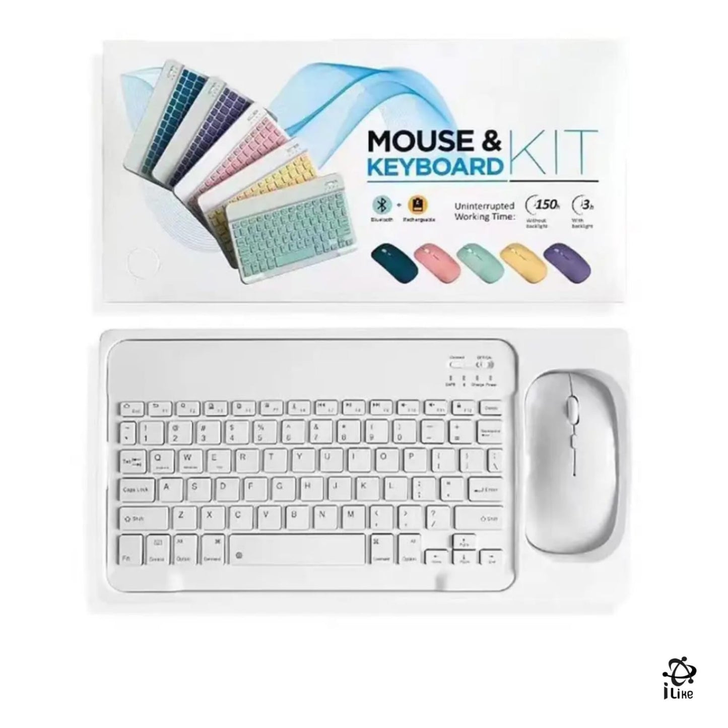 Rechargeable Bluetooth Keyboard and Mouse Combo Ultra Slim for all Bluetooth Enabled Mac/Tablet/iPad/PC/Laptop