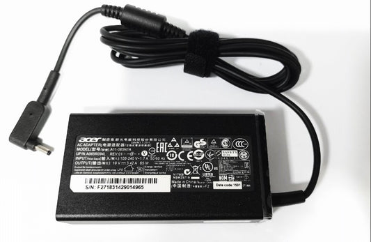 OEM 65W Acer 19V 3.42A Power Adapter for Acer Chromebook 11, Acer Aspire 3,  Acer Aspire 5 - Power Cable included