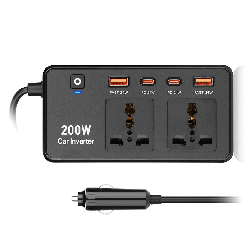 200w Car inverter car charger dc to AC