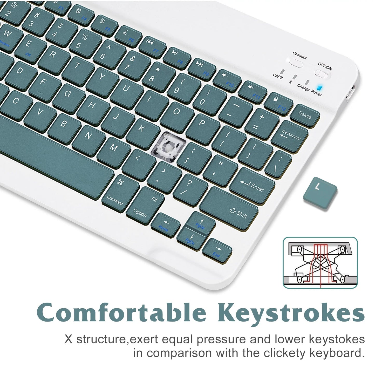 Rechargeable Bluetooth Keyboard and Mouse Combo Ultra Slim for all Bluetooth Enabled Mac/Tablet/iPad/PC/Laptop