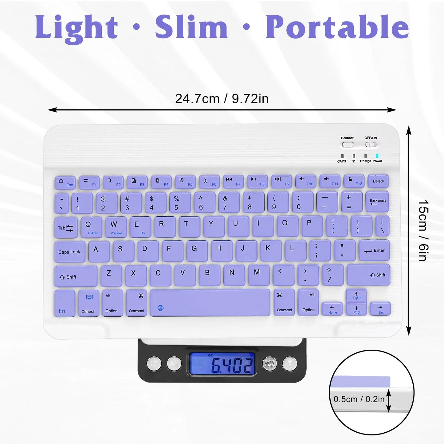 Rechargeable Bluetooth Keyboard and Mouse Combo Ultra Slim for all Bluetooth Enabled Mac/Tablet/iPad/PC/Laptop