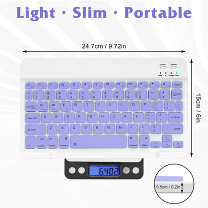 Rechargeable Bluetooth Keyboard and Mouse Combo Ultra Slim for all Bluetooth Enabled Mac/Tablet/iPad/PC/Laptop