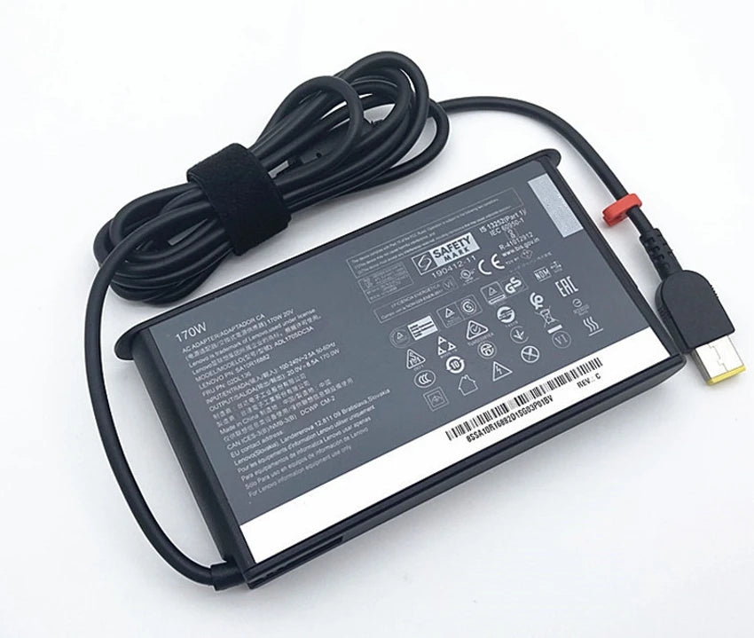 OEM Lenovo 20V 8.5A 170W Slim Tip AC Adapter for Lenovo Thinkpad P53, P70, P71, P72, P73- With Power Cable