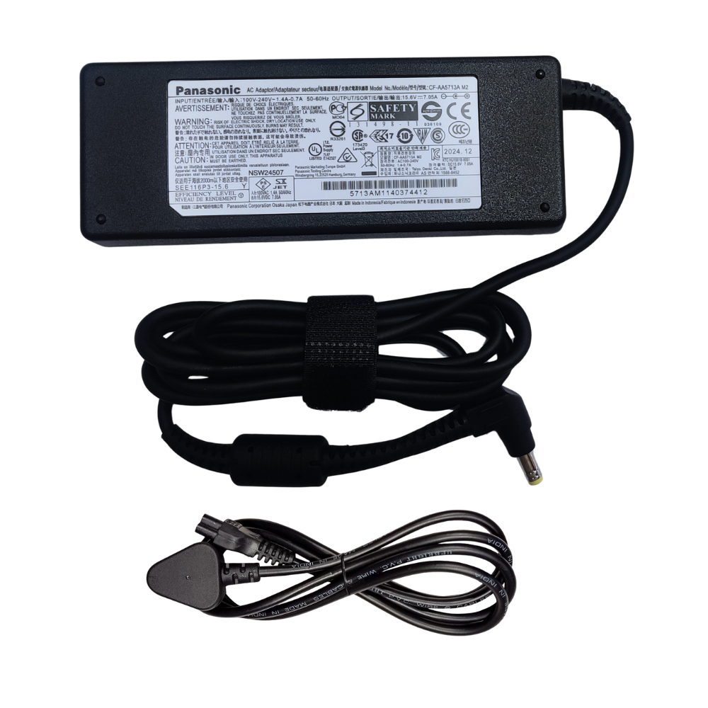 Original Panasonic 15.6V 7.05A AC DC Adapter for Panasonic Toughbook CF-AA5713A CF-31 CF31R CF53 Laptop Power Supply Cord