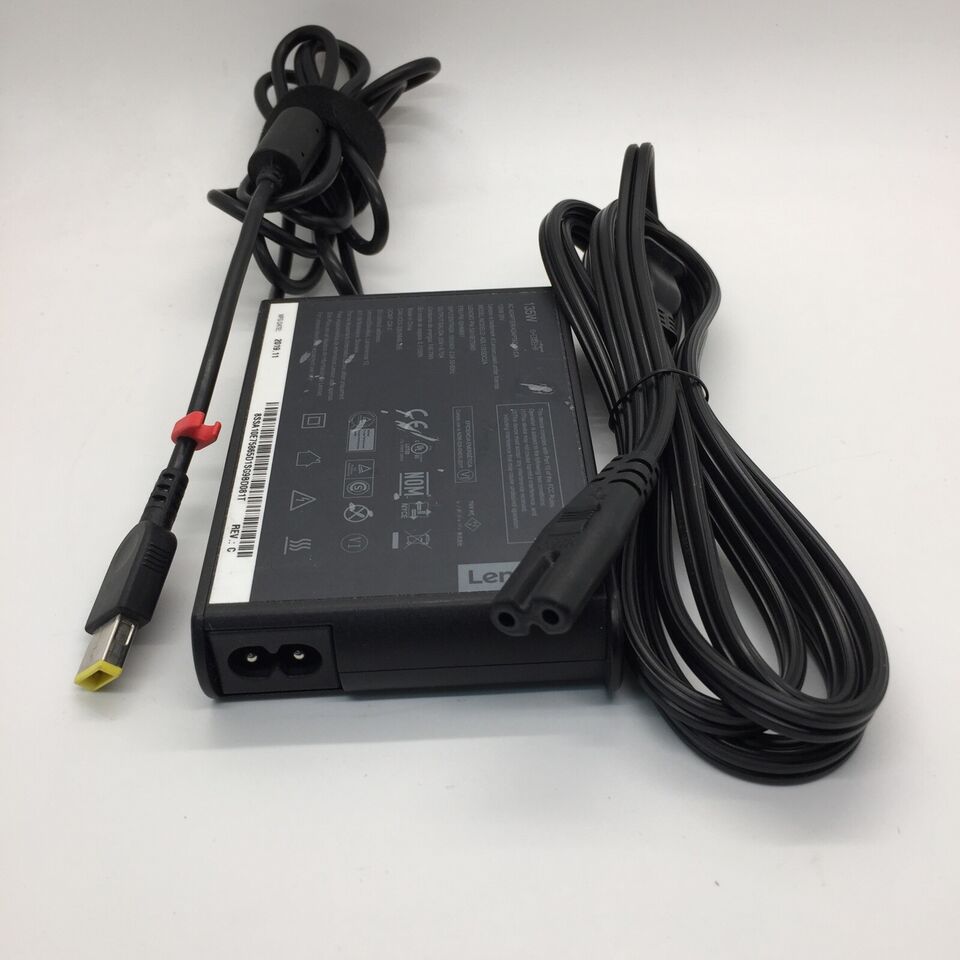 OEM Lenovo 20V 6.7A 135W Slim Tip AC Adapter for Lenovo ThinkPad P1 20MD, Lenovo ThinkPad P1 20ME, Lenovo ThinkPad X1 Extreme 20MG -  With Power Cable