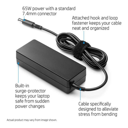 Hp 65W 19.5V 3.33A 7.4Mm Pin Laptop Charger for Hp Selected Laptop Series With Power Cord