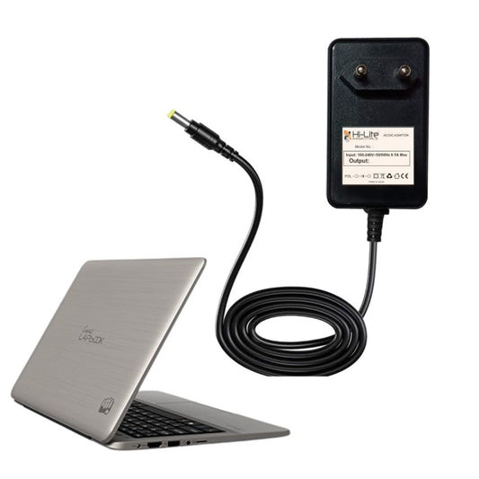 Hi-Lite Essentials 12V - 2Amp Power Adapter for Micromax Canvas Laptop - Thin pin (Check Rating at Back of Laptop)